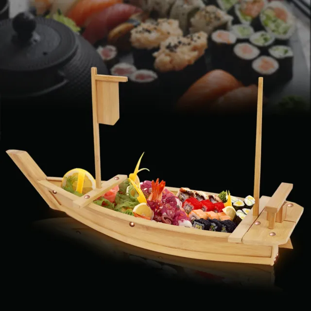 Wooden Sushi Boat Serving Tray 72*27*18cm Plate Ideal Vessel Gift Restaurant Use