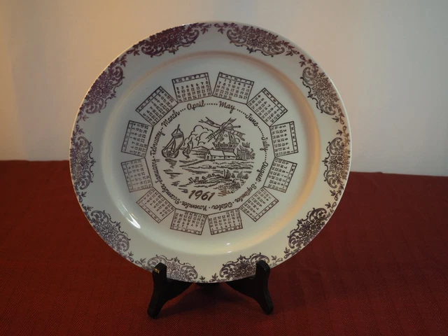Taylor Smith Taylor 1961 calendar plate 10"