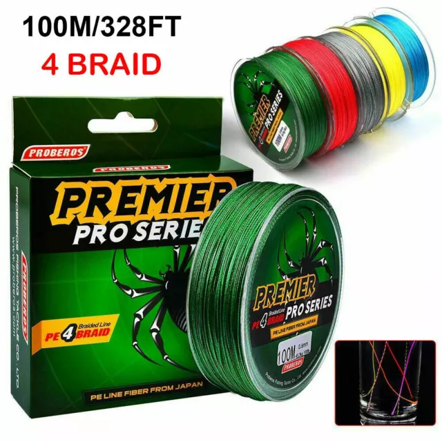 100M 4 Strands Braided Fishing Line Spectra Extreme PE Dyneema Super Strong Box