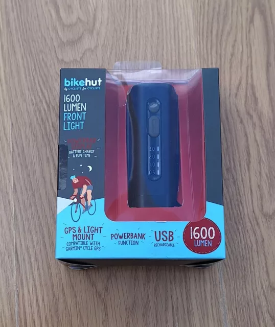 Halfords Bikehut 1600 Lumen Front Bike Light with PowerBank Function