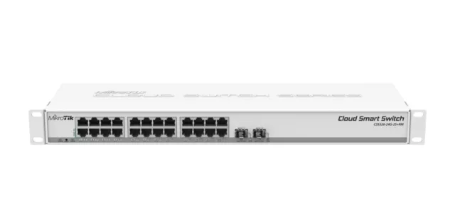 New MikroTik CSS326-24G-2S+RM SwOS 24 port Gigabit Ethernet switch 2x SFP+