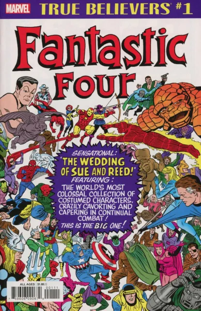 True Believers  Fantastic Four Wedding Of Reed & Sue 1 Reprints Annual 3 Nm