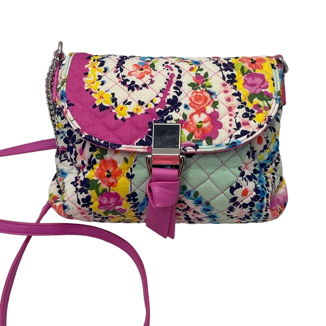 Vera Bradley Carson Mini Crossbody Shoulder Bag In Wildflower Paisley Pattern