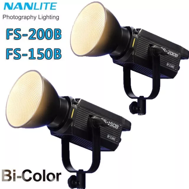 NANLITE FS-150B FS-200B FS-300B Bi-Color 2700K-6500K LED Video Photography Light