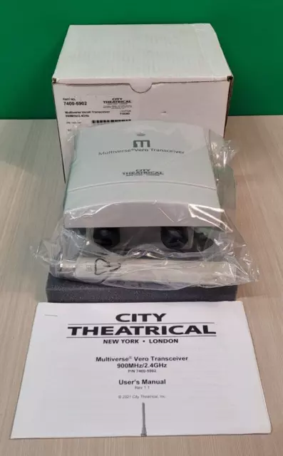 City Theatrical 7400-5902 Multiverse Vero Émetteur-récepteur, 900MHz/2.4GHz