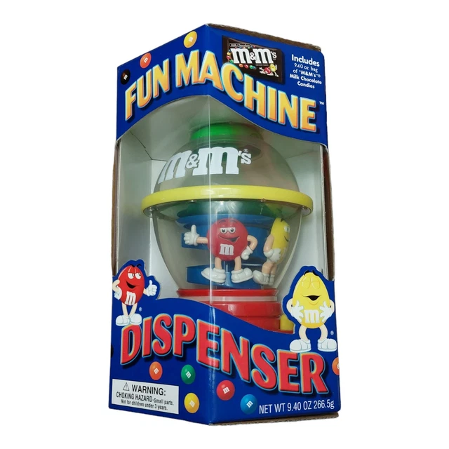 M&M Collectible Candy Dispenser Fun Machine Vintage Spinning Action SEE VIDEO