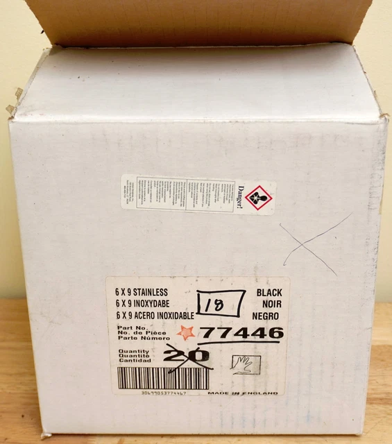 United Abrasives 77446 6x9 Stainless Sand-Light Hand Sanding Pads BLACK 20 pack