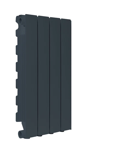 Fondital Hot Water Radiator - European Design, GRAY, Blitz 4-500 4 element