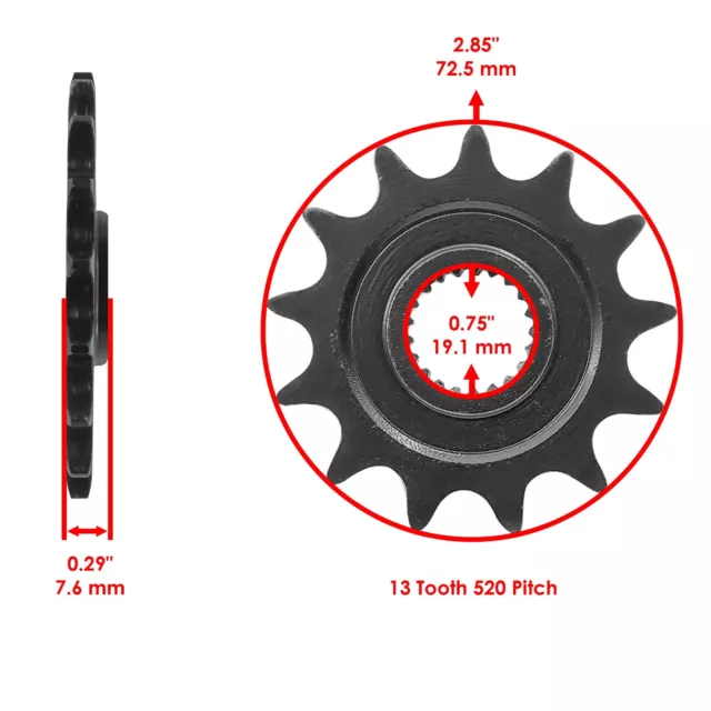 Front & Rear Sprockets Kit for Honda CR125R 2004 2005 2006 2007 2