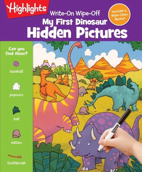 Write-On Wipe-Off My First Dinosaur Hidden Pictures, Paperback by Highlights ...