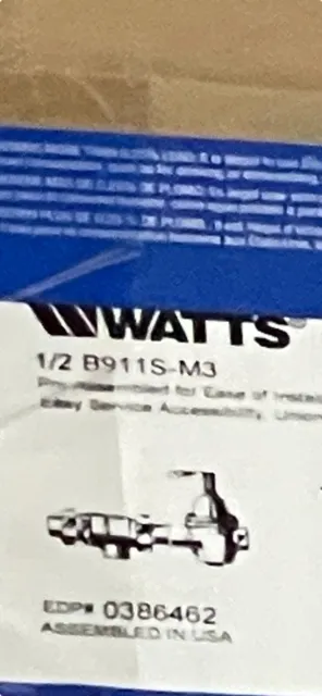 Watts B911s-M3 Comb Fill Valve/Backflow Preventor,1/2In
