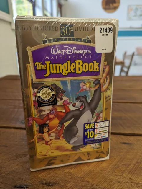 The Jungle Book (1967) VHS Tape Walt Disneys Masterpiece 30th Anniversary SEALED
