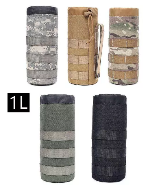 Outdoor Tactical Gear Military Molle 1L Water Bottle Bag Kettle Pouch Holder