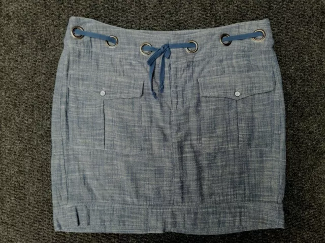 DKNY Jeans Blue Skirt 100% Cotton Size 6