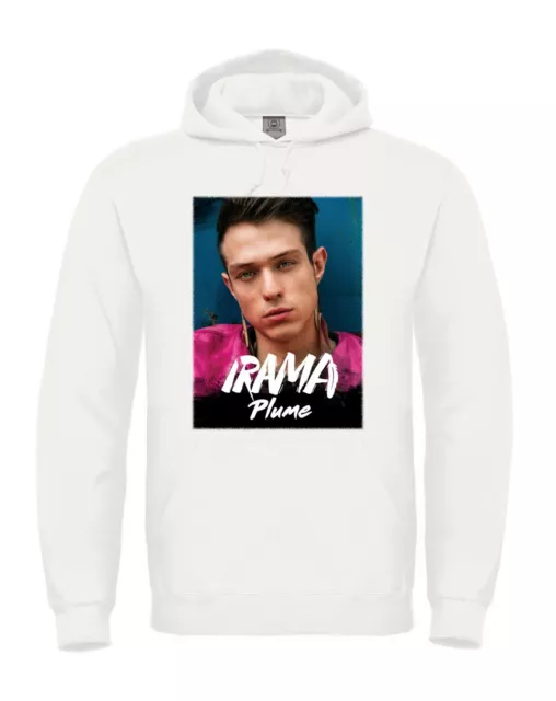 Felpa con cappuccio di IRAMA fan club Irama plume UNISEX t-shirt maglietta