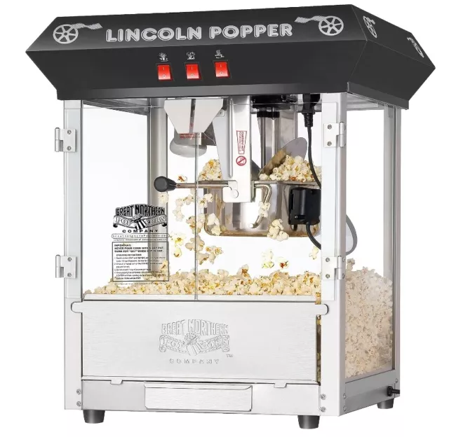 8oz Popper Popcorn Machine with Stainless-Steel Kettle