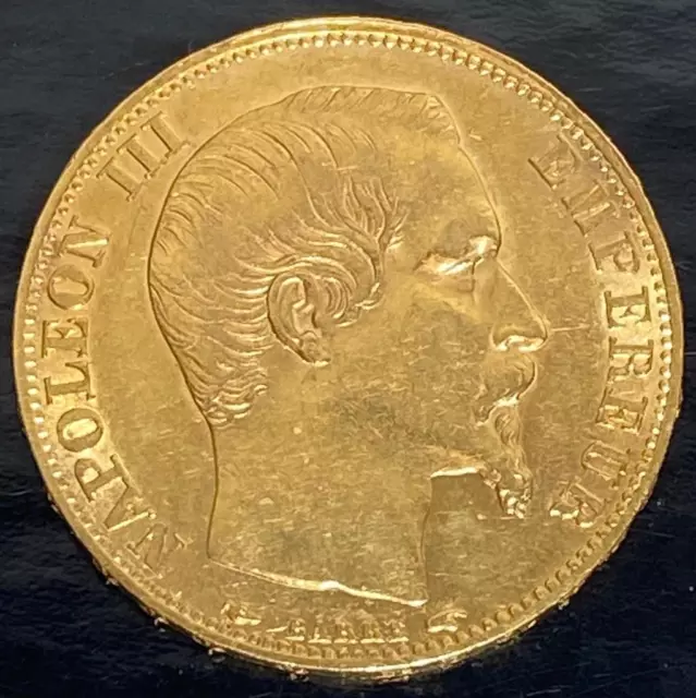 1854 A Gold Coin 20 French Francs Napoleon III .1867 T oz AU Barre France AU