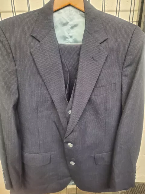 vtg Nino Cerruti Rue Royale 3 Piece Wool Suit Mens 40R Pants 34x30 Vest MINT