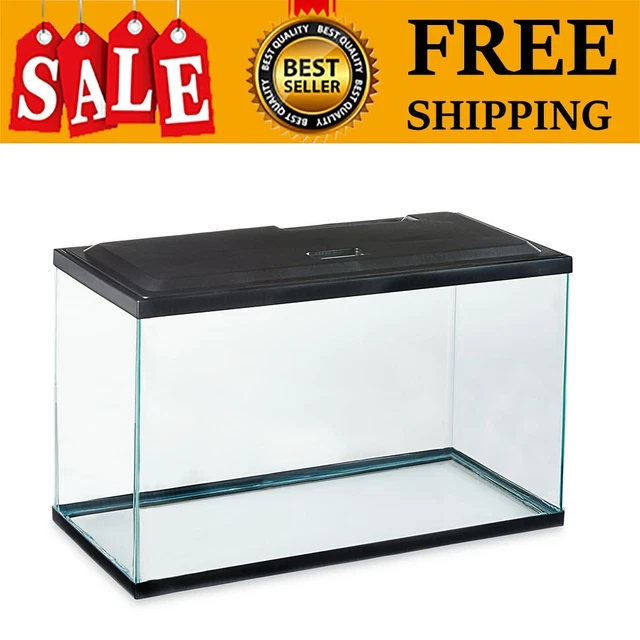 NEW Aqua Culture Aquarium Starter Kit Fish Tank 10 Gallon Water Tank + LED Light