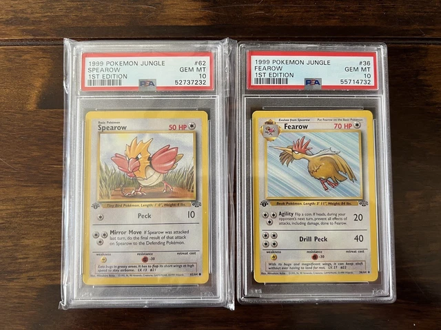 1999 Pokemon Jungle Spearow Fearow 1st Edition PSA 10