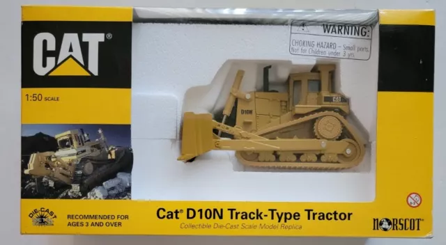 Norscot Caterpillar D10N Track-Type Tractor -Yellow-1:50 Diecast 55701