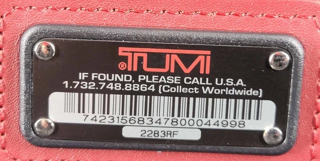 Tumi Red 2283RF  RED Rolling Luggage Expandable Multi-Pocket Suitcase 24x20x12 3