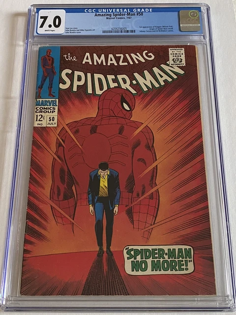 Amazing Spider-Man 50 CGC 7.0 1st Kingpin! Origin Spider-Man retold!