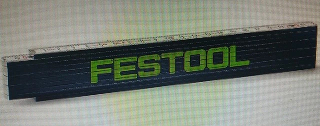 Festool 50cm Ruler FESTOOL FOLDING RULER 2m Wooden, Hardened Inner Steel Spring *German ...
