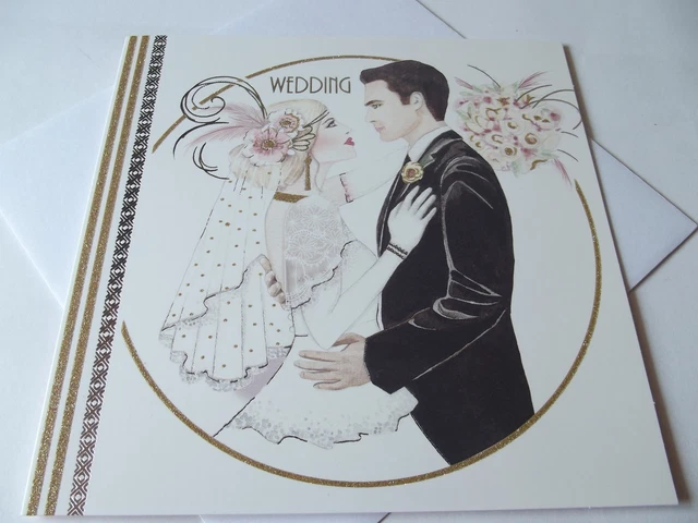 Huxters Gay Wedding Card - LGBTQA Just Married Greetings Card With Two Grooms, 14.8cm