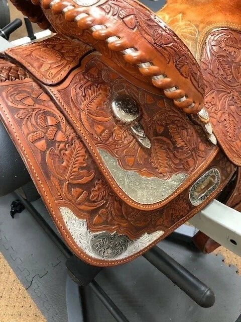 15” Billy Cook Maker USA Genuine Sulphur, OK Show Saddle, Bridle & Breastplate 