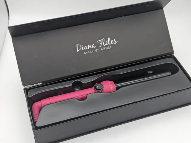 Nuevo rizador de pelo de cañón Diana Fletes ""Ferro"" rosa profesional de 25 mm (1 pulgada)
