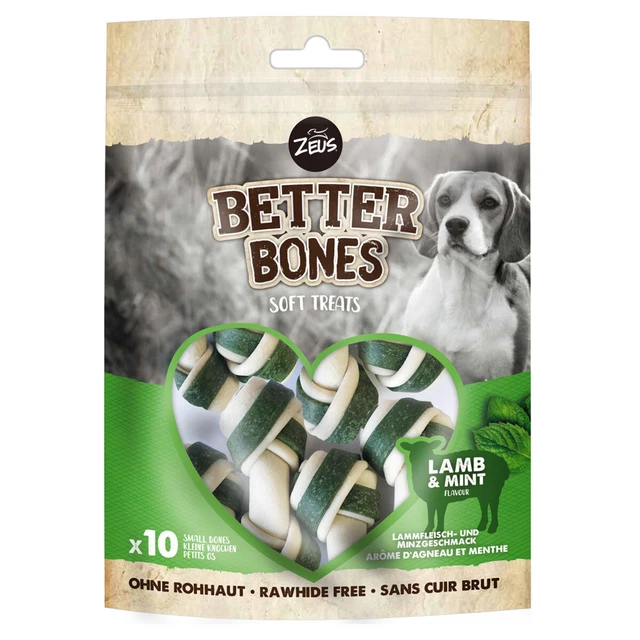 Zeus Betterbones Pequeño Bones Con Cordero & Menta, Snack para Perro, Nuevo