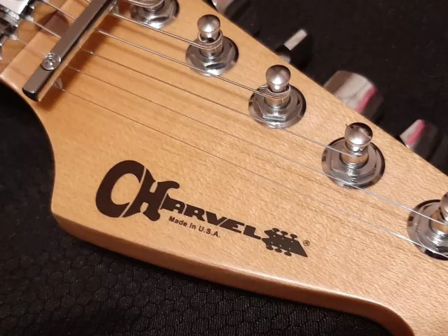 Charvel Waterslide Restoration Headstock Decal, Black 3X