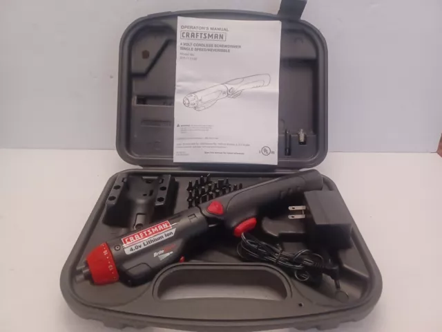 CRAFTSMAN 4.0VOLT BRIGHT Driver Cordless Screwdriver 315.113160 TESTED WORKS 24.99 PicClick