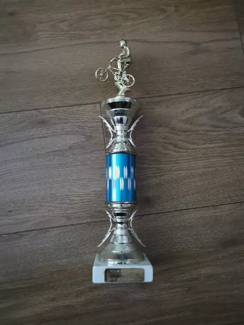 Vintage Retro BMX Trophy 1985 old School Skool Skyway Haro 1st Win Skate VW Era