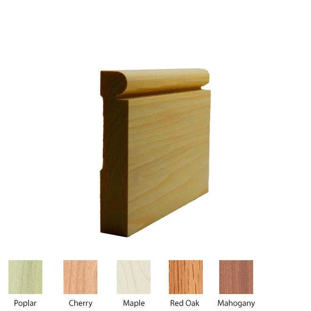 Beaded Baseboard EWBB25, 3/4" x 3-1/2"