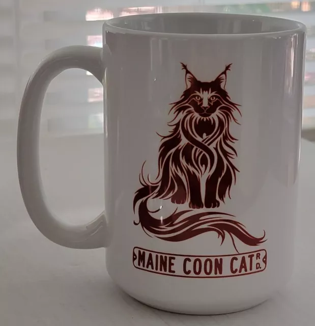 Orca Coatings Maine Coon Cat Ceramic Coffee/Tea Mug/Cup Unique