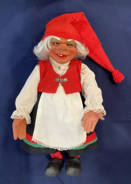 Arne Hasle Woman Doll Norwegian Gnome Christmas Elf Vintage Norge 14” Norway Jul