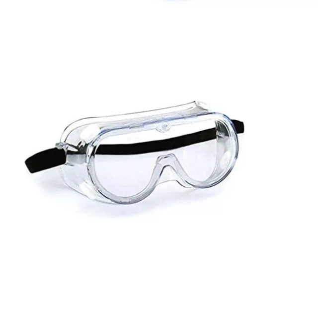 2 X Safety Hazmat Goggles Clear Anti-Fog Chemical protection Splash Anti-scratch