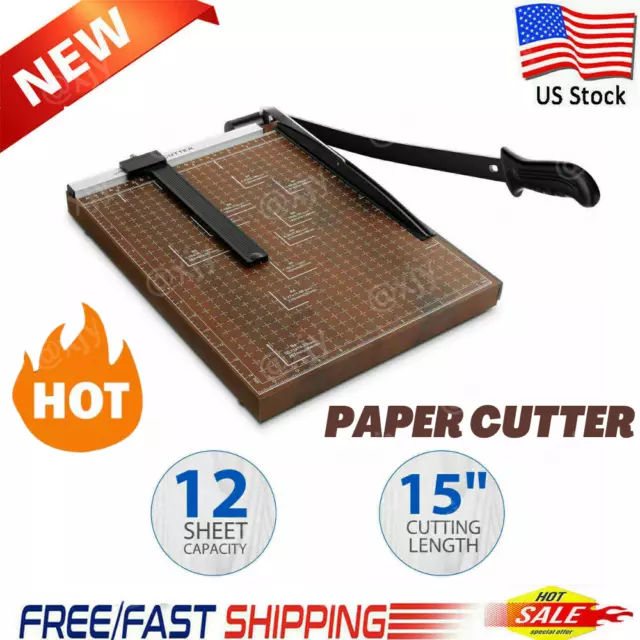 Heavy Duty Paper Cutter A4 Paper Trimmer Photo Page Guillotine Craft 12 Sheets