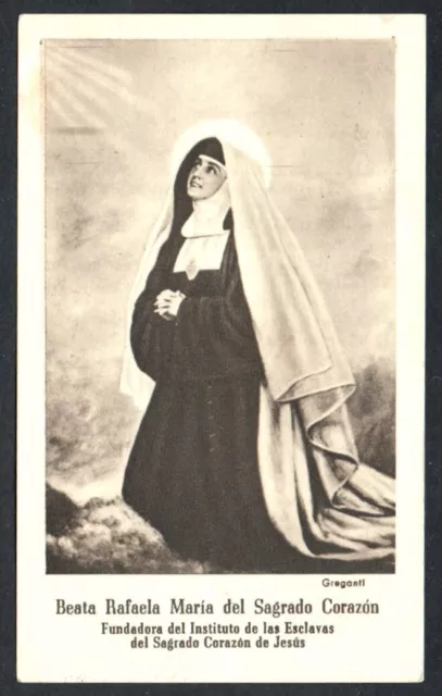 Antico Santino de la Beata Rafaela image pieuse estampa holy card