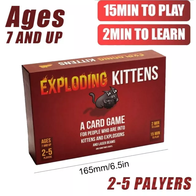 Exploding Kittens Card Game - Original Edition Fun Family Games for Adults Teens