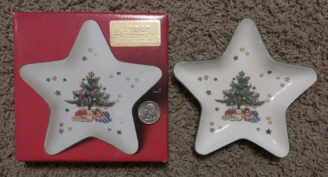 VTG NIKKO CHRISTMASTIME Star-Shaped Candy Nut Dish 6” Across $8.46
