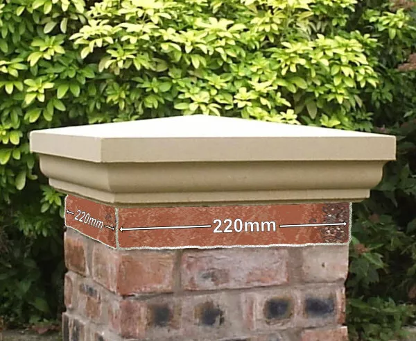 Cast Stone Fluted Pier Caps, Buff/Portland/Charcoal, 13 Sizes Wall Capping