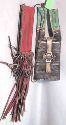 African Tuareg Original Jewelry Saharan Leather Pouch Purse Bag Niger Ethnix 2