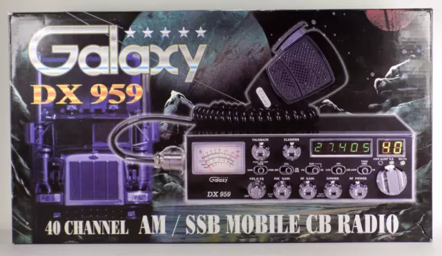 Galaxy DX-959 40 Channel AM SSB Mobile CB Radio 5 Digit Frequency Counter *READ*