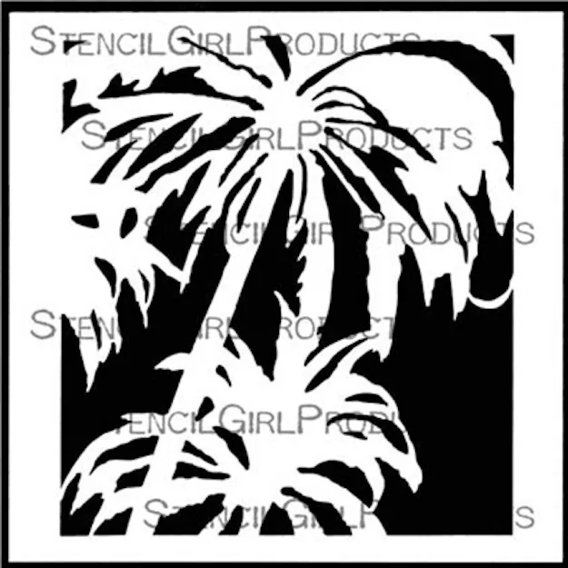 Stencil Girl - 6in. x 6in. - Dream of Palms Mask