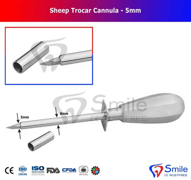 6" V-Shape Lamb & Sheep Ears NOTCHER Stainless Steel Double