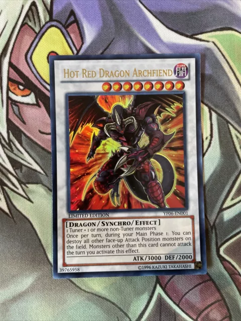 YF06-EN001 Hot Red Dragon Archfiend Ultra seltene limitierte Auflage NM Yugioh Karte