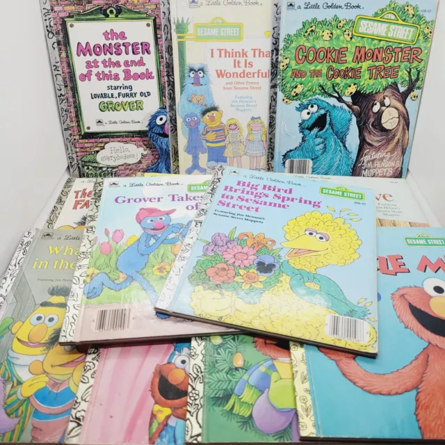 13 x The Sesame Street Little Golden Books Vintage Mixed - Paperbacks